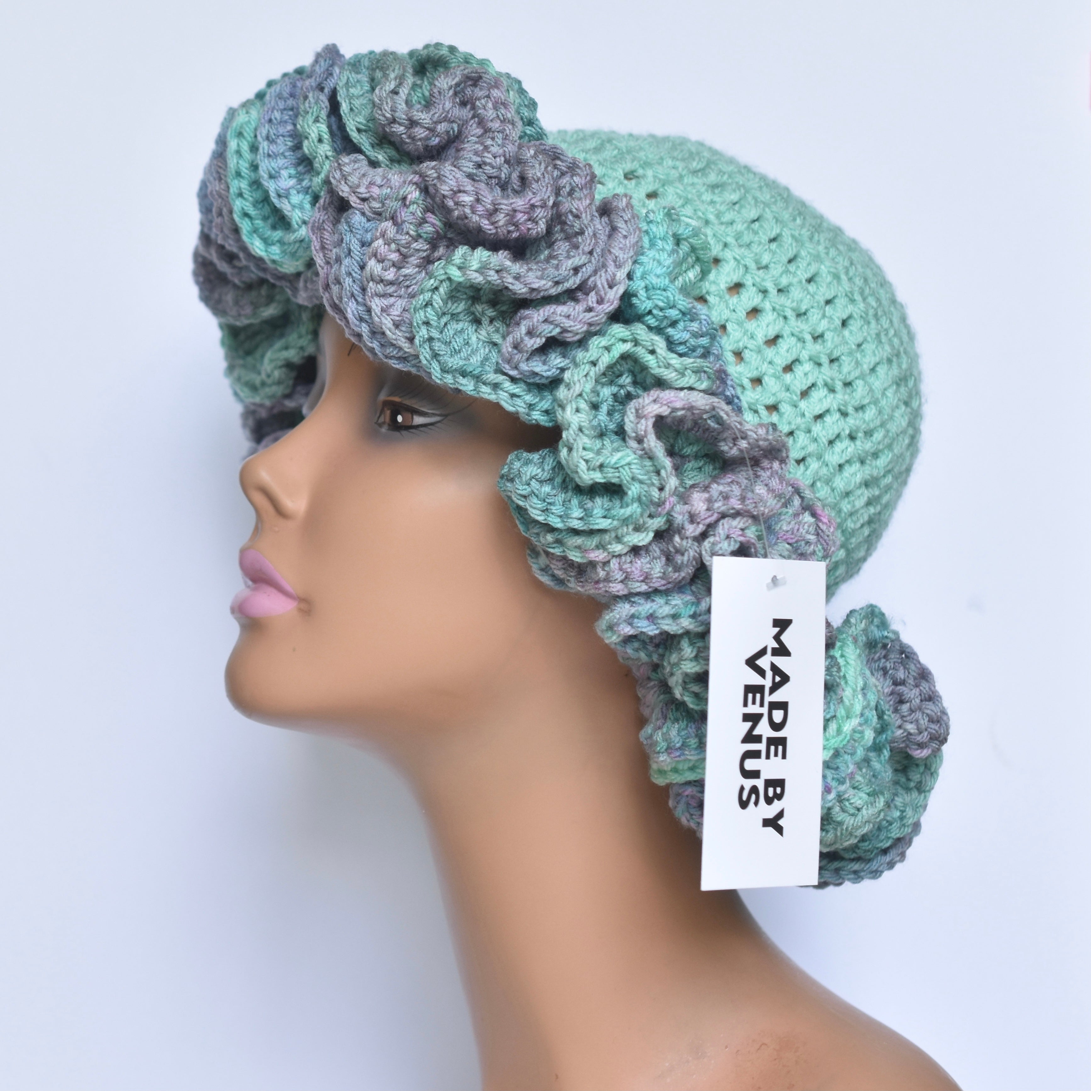 CROTCHET HAT | RTS LOTUS - MENTHE/HERB GARDEN